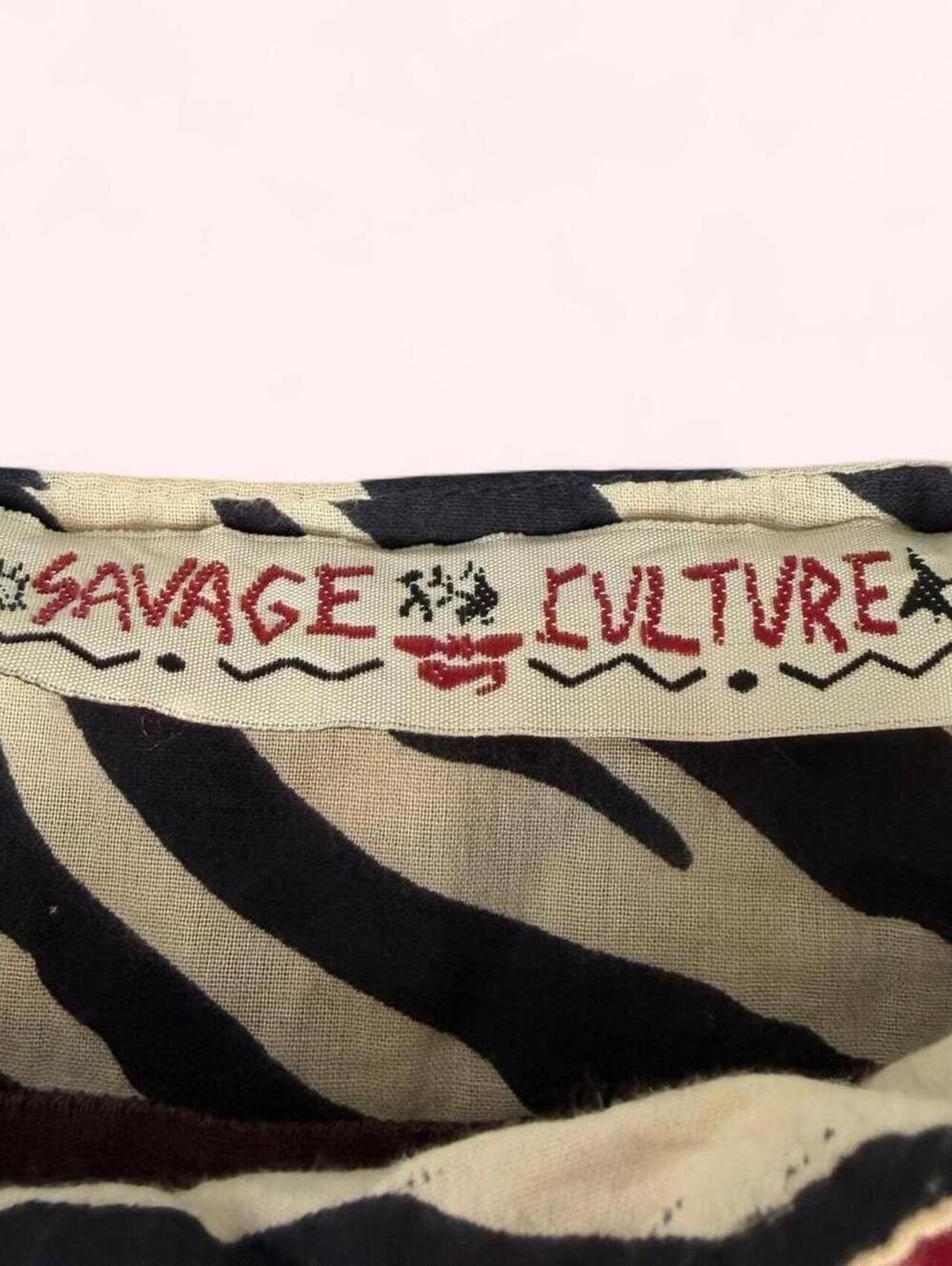 Savage Culture Y2K Patchwork Mini Skirt with animal print - Picture 5 of 7